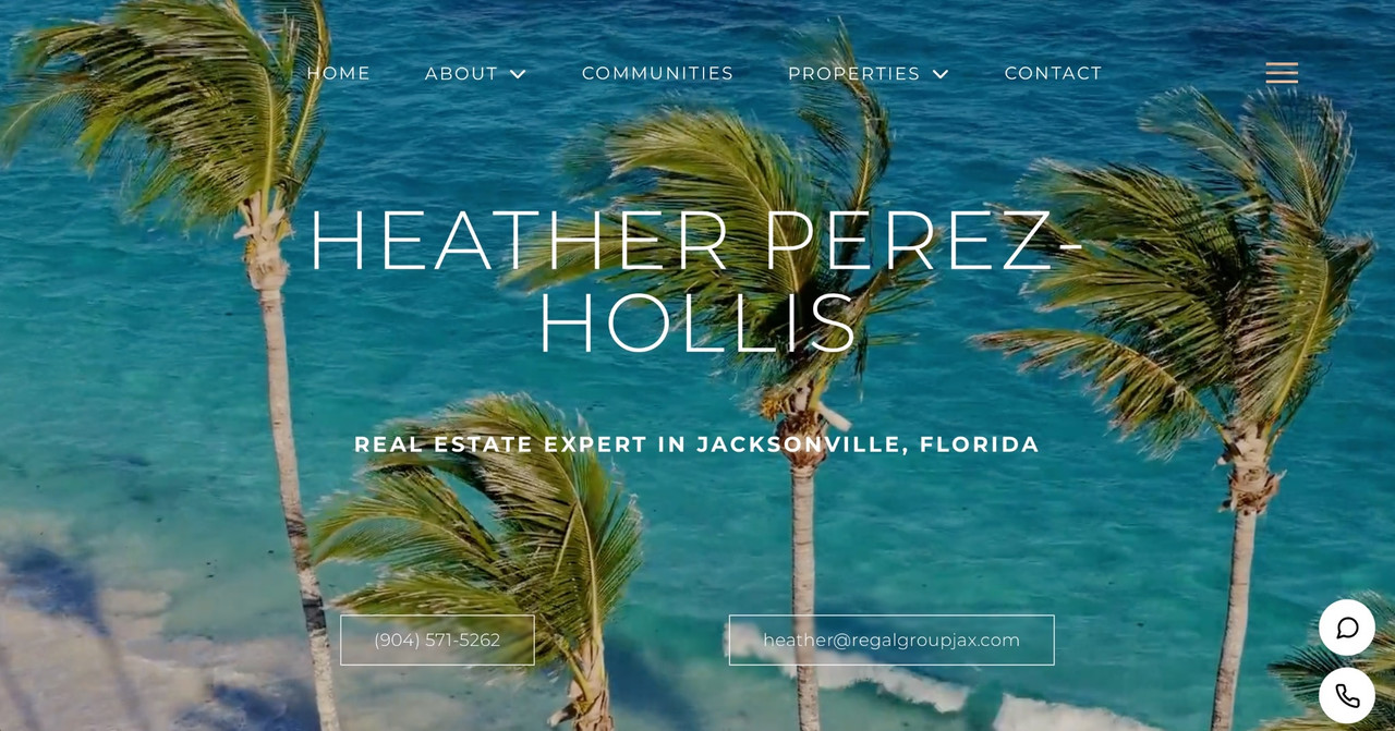 Heather Perez-Hollis website after Webstarz redesign