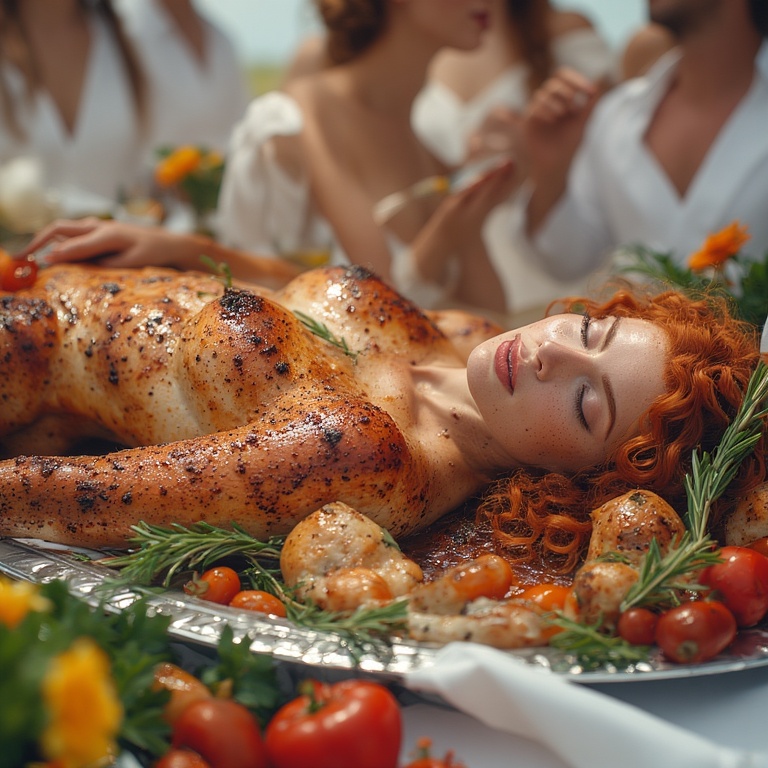 Garden wedding wom served Redhair spez 0 17