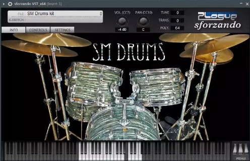 SM Drums Deeply Sampled Free Drums v1.2 for Sforzando-R2R