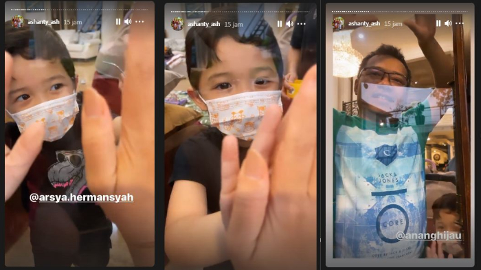 Ashanty hanya bisa bertemu Arsya dan Anang Hermansyah lewat pintu kaca
