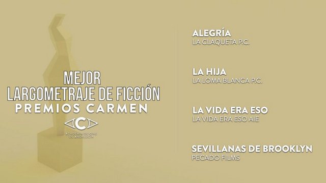 LA GALA DE LOS PREMIOS CARMEN DEL CINE ANDALUZ SERÁ RETRANSMITIDA POR CANAL  SUR A PARTIR DE LAS 21:30 HORAS | El Blog de Cine Español