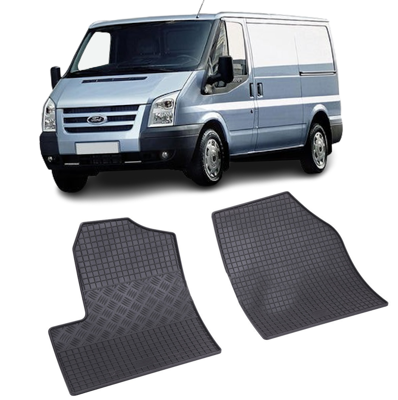 Set 2 covorase Ford Transit Connect 2M 2003-2013, din cauciuc 100%, compatibile cu autoturismul FORD Transit