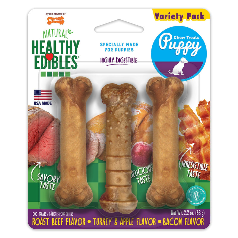 Nylabone Healthy Edibles Puppy Chews Variety Pack