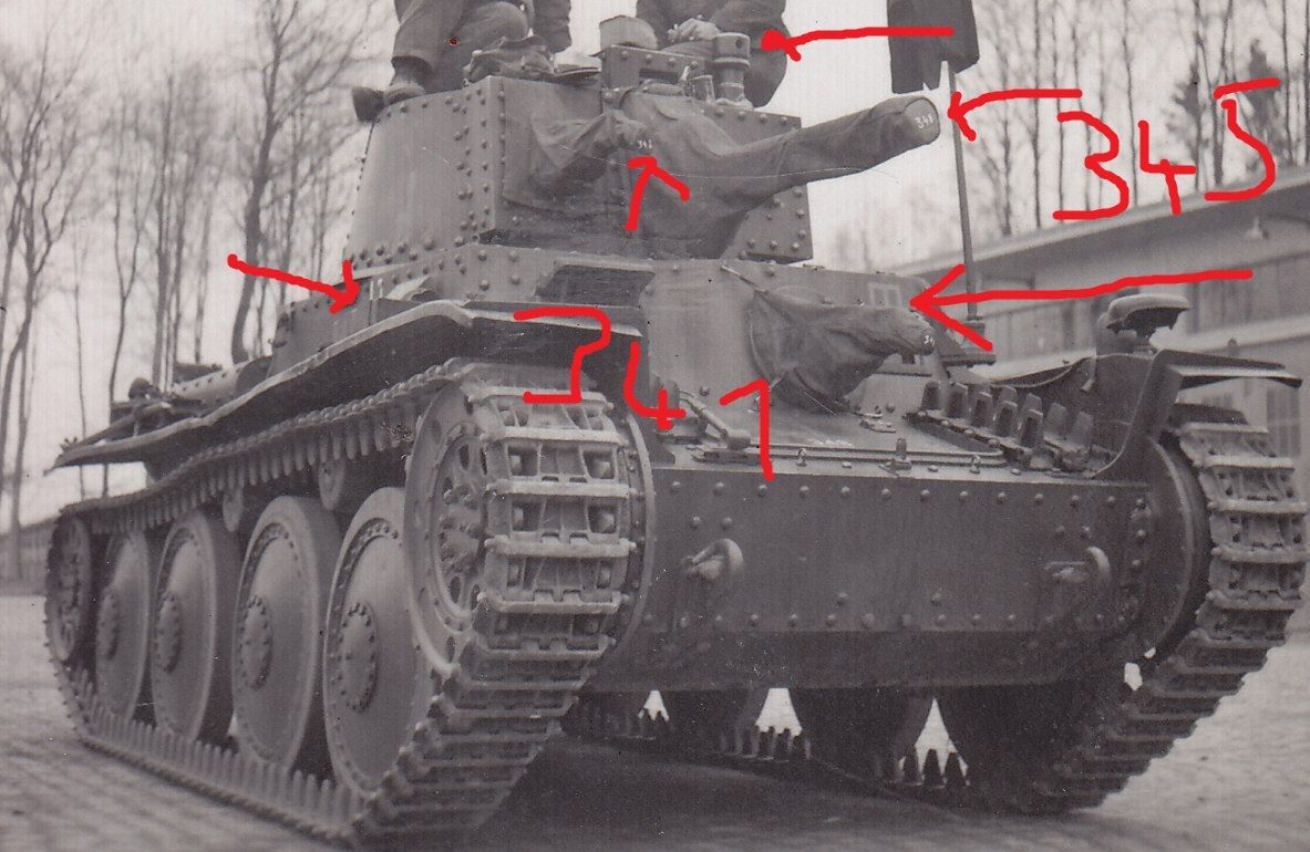 fabrikneuer tschechischer Panzer 38(t) mit Kennu