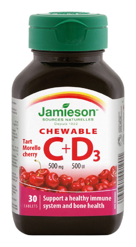 Jamieson Chewable C 500Mg+D3 500Iu Tabs 30`S