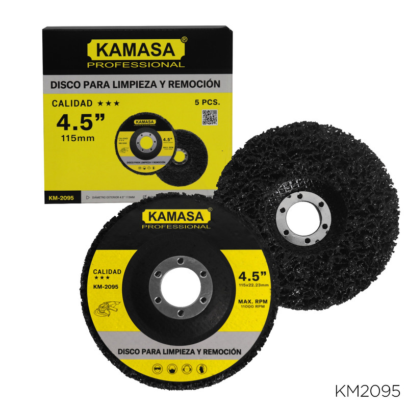 DISCO PARA LIMPIEZA Y REMOCION NEGRO 4.5"  KAMASA ***