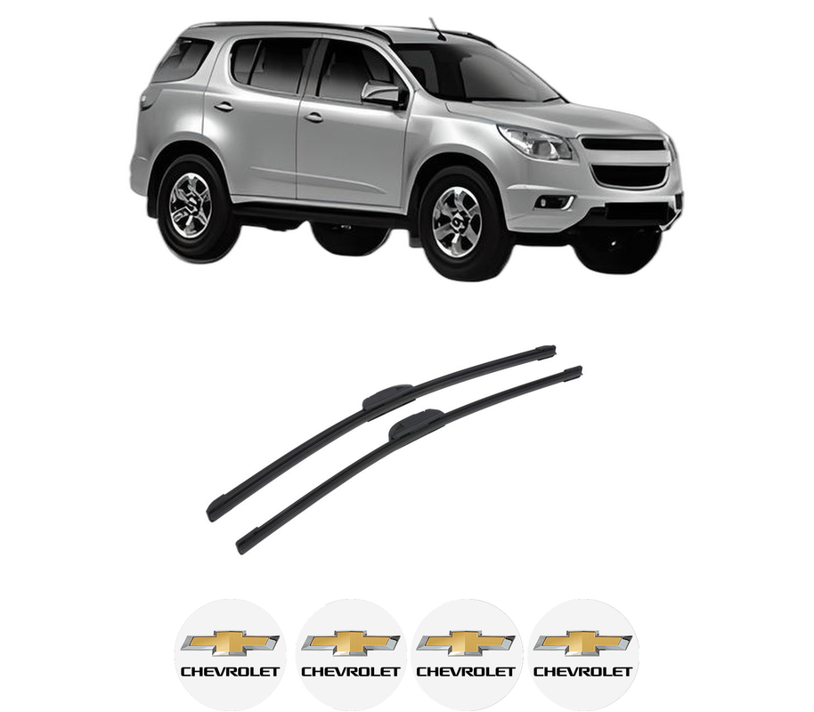 Set stergatoare auto CHEVROLET TRAILBLAZER (KC_) din 2001-2008, pentru parbriz auto, 2 bucati, Bosch Aerotwin Retrofit, din cauciuc siliconat rezistent, 4 Stickere Auto CHEVROLET