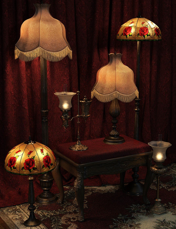 Vintage Lamps Iray Vintage Lamps Iray