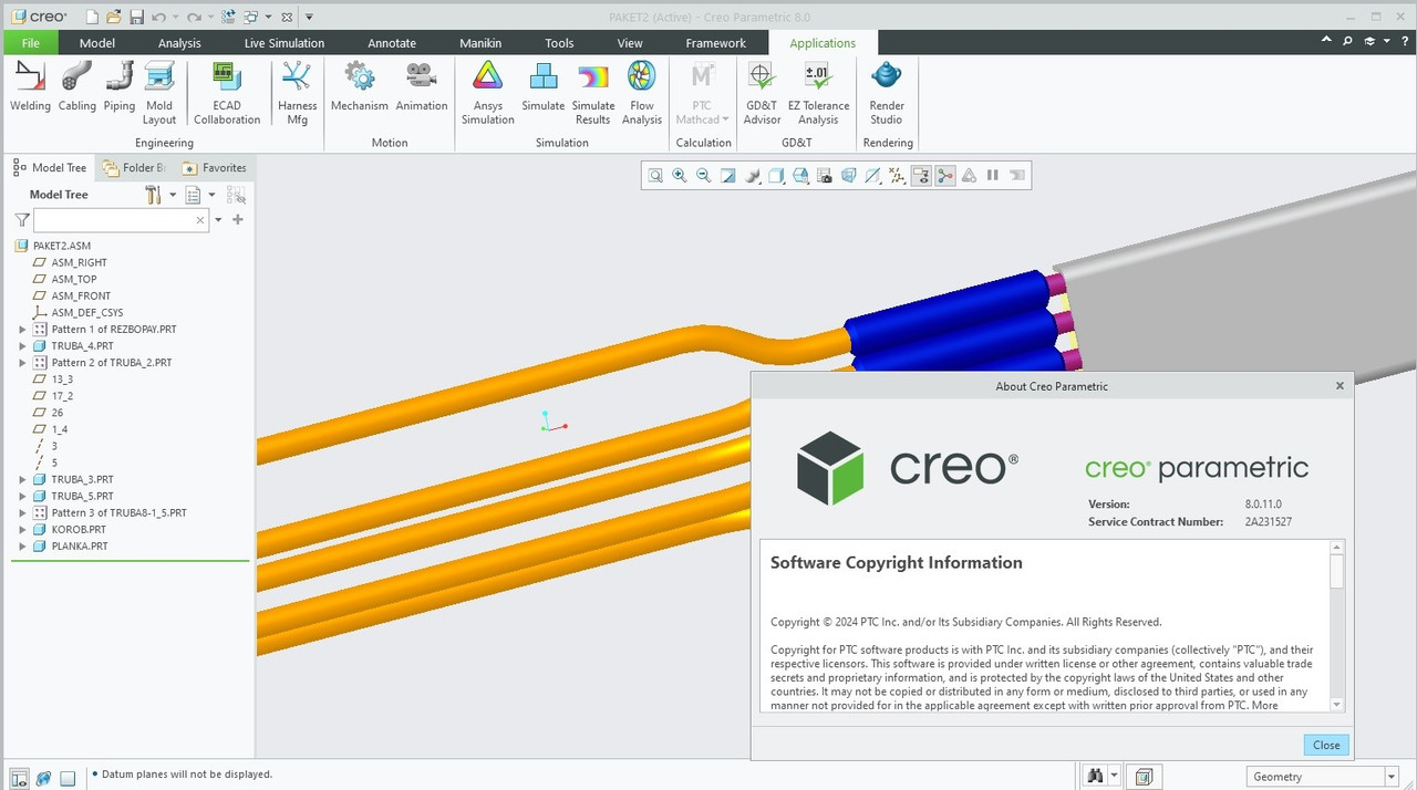 Working with PTC Creo 8.0.11.0 full license
