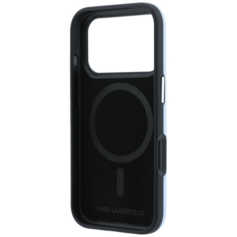 Husa pentru iPhone 18 Pro / iPhone 17 Pro Karl Lagerfeld Smooth Leather Ikonik Sketch MagSafe, Interior din microfibra, Protectie ridicata, Calitate premium, Negru imageye 3284557
