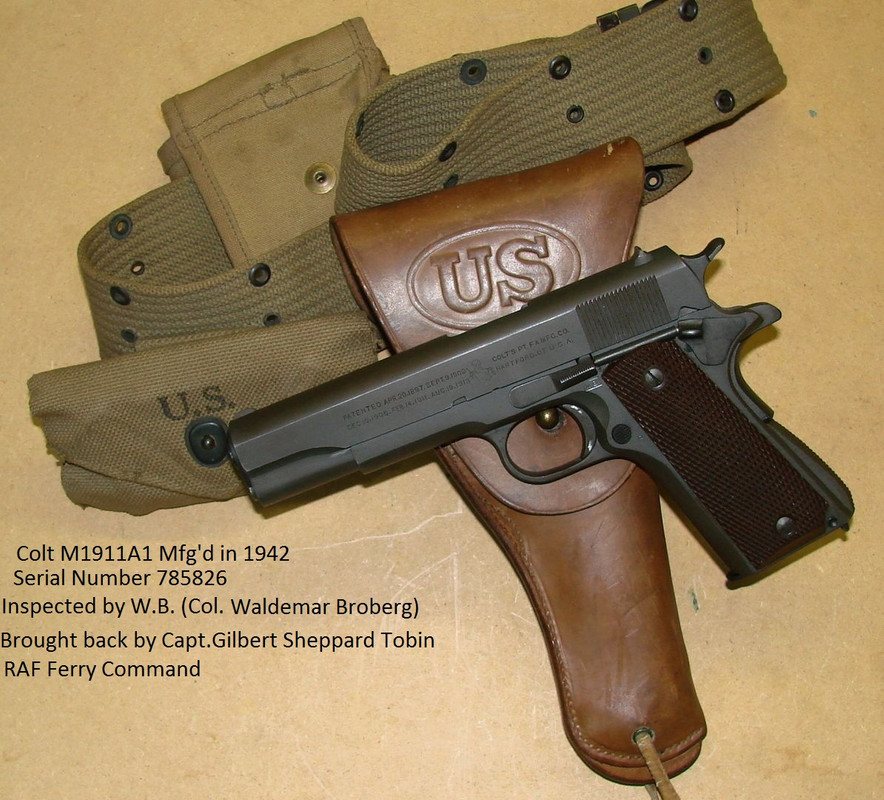 Capt. Gilbert S. Tobin's Colt M1911A1 rig