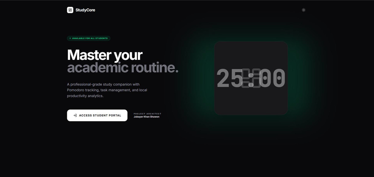 Study Core Tracker Web Application created by ClientsLine