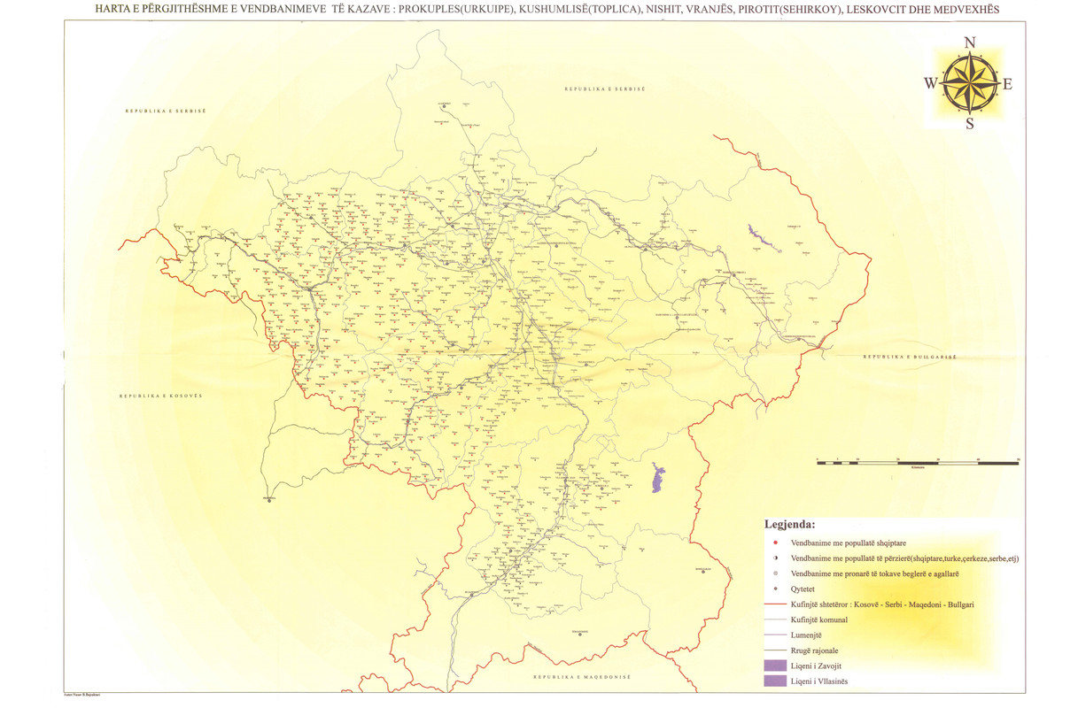 Kaza Prokuplje, Kuršumlija, Vranje, Niš, Leskovac, Pirot i Medveđa