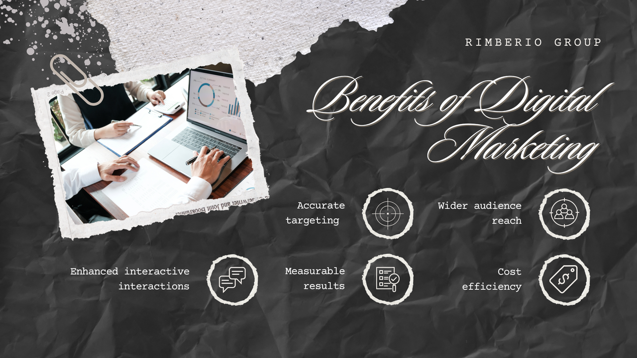 Black Beige Vintage Scrapbook Digital Marketing Presentation