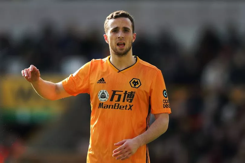 Diogo Jota celebrating a goal
