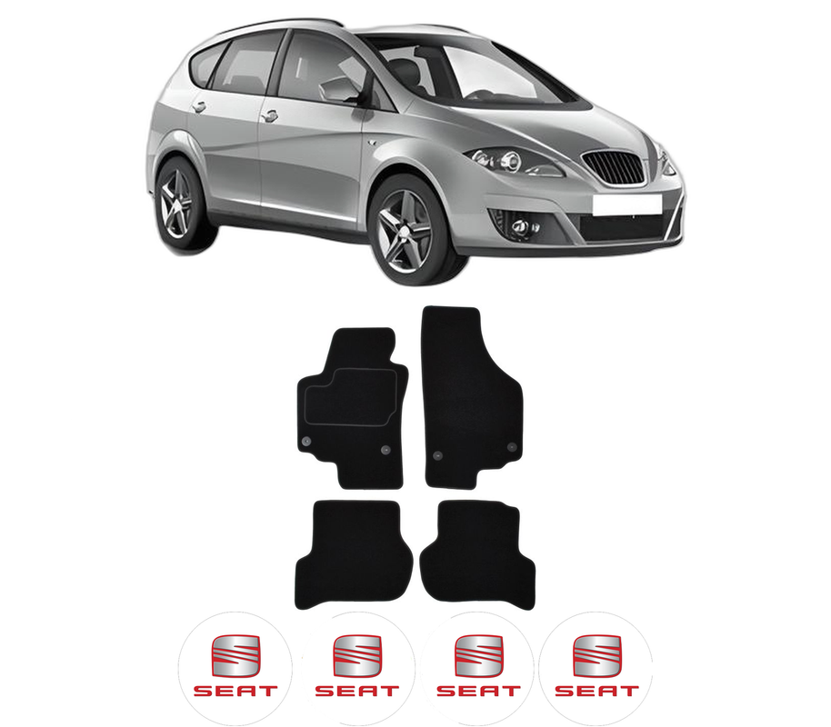 Set Covorase Presuri SEAT ALTEA XL (5P5, 5P8) din 2006-2015, Auto, Material Textil Mocheta, 4 Stickere auto cu SEAT