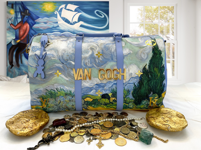 LOUIS VUITTON JEFF KOONS VINCENT VAN GOGH LUGGAGE DUFFLEBAG