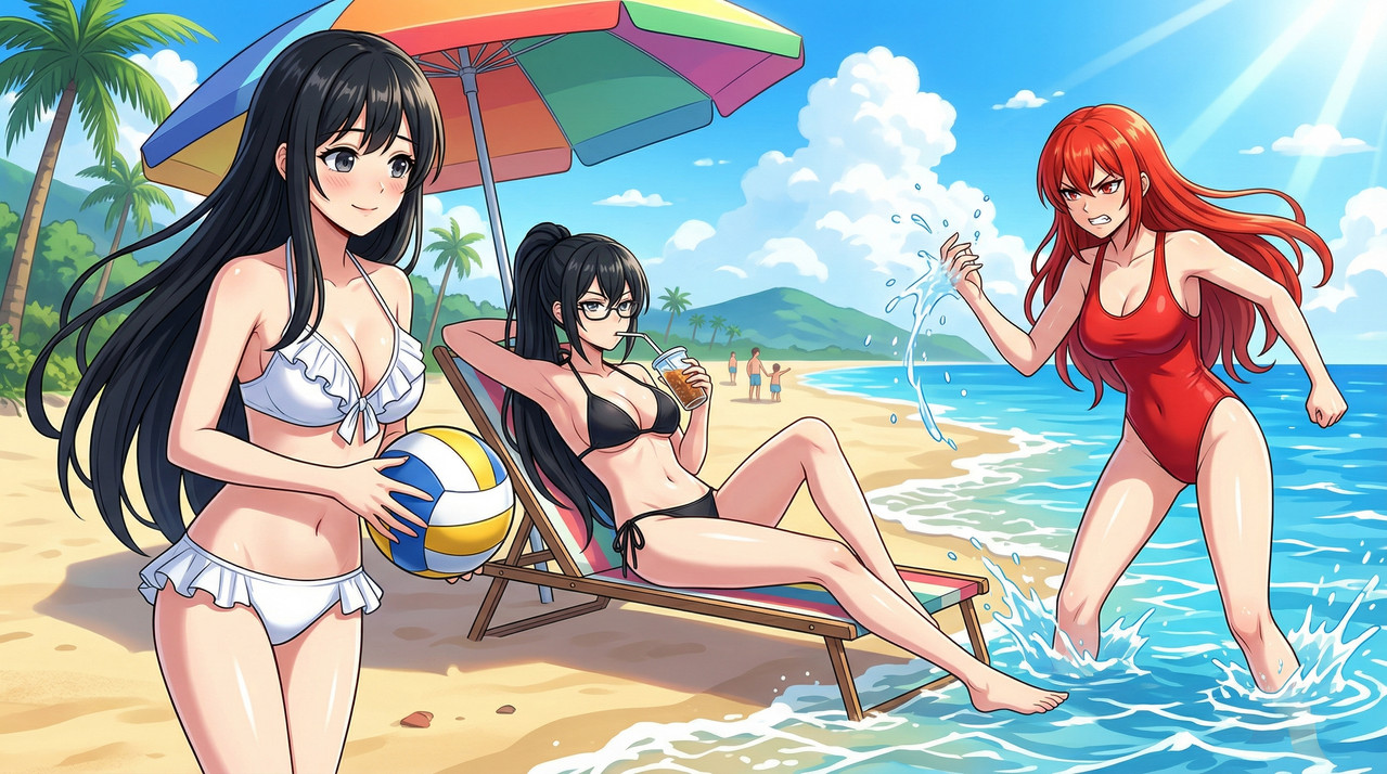 盛夏海滩的清凉假期_泳装福利向.jpg
