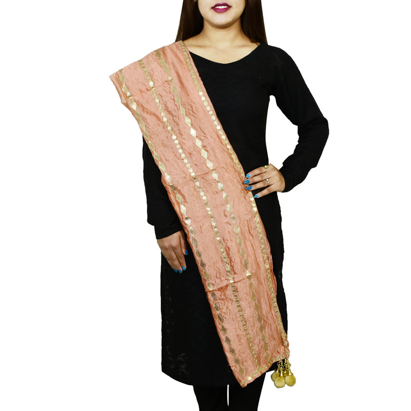 thumbnail 10  - Women&#039;s Dupatta Gota Patti Traditional Wrap Chunni Shawl Scarf Hijab For Wedding