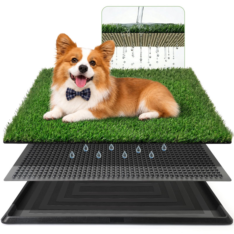 Powools Grass Pad for Dogs Potty 30x20 with Tray