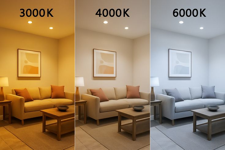 đèn âm trần alpha màu ánh sáng