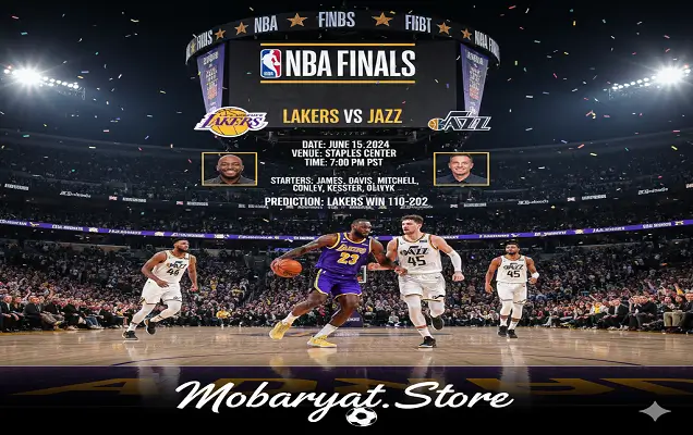 لاعبو لوس أنجلوس ليكرز في مواجهة يوتا جاز