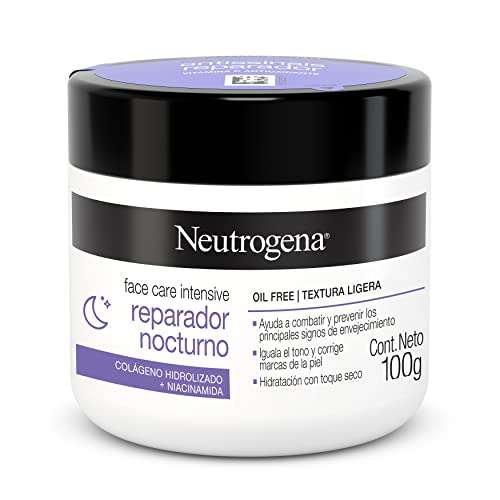 Amazon: Crema Hidratante Facial Reparador Nocturno Neutrogena Face Care Intensive Colageno 100g 
