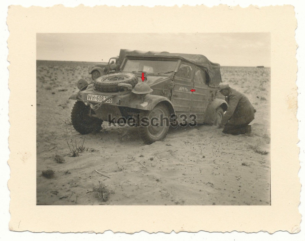 Foto Afrika Korps VW Kübelwagen PKW englischer B