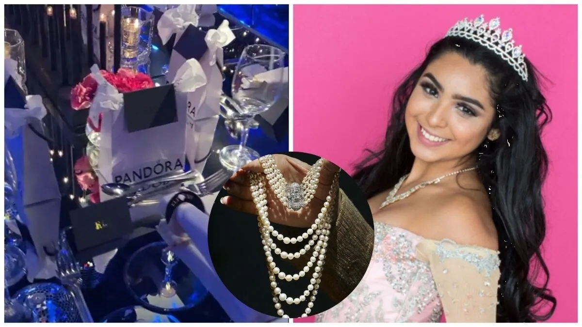 Quinceañera se vuelve viral; regala finas joyas en su fiesta a invitados
