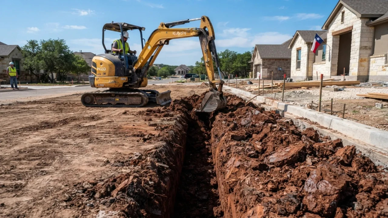 San Antonio Bexar County clay soil concrete driveway base preparation