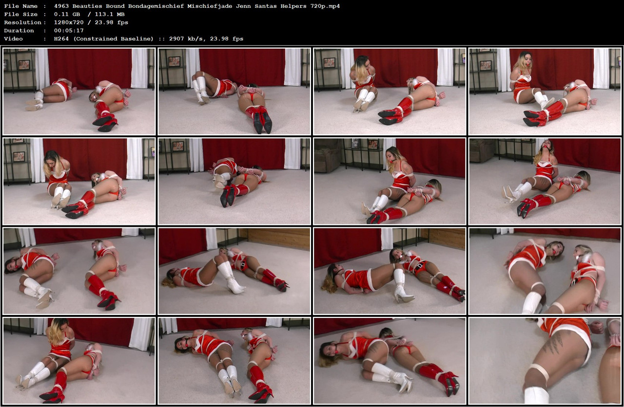 4963 Beauties Bound Bondagemischief Mischiefjade Jenn Santas Helpers 720p mp4