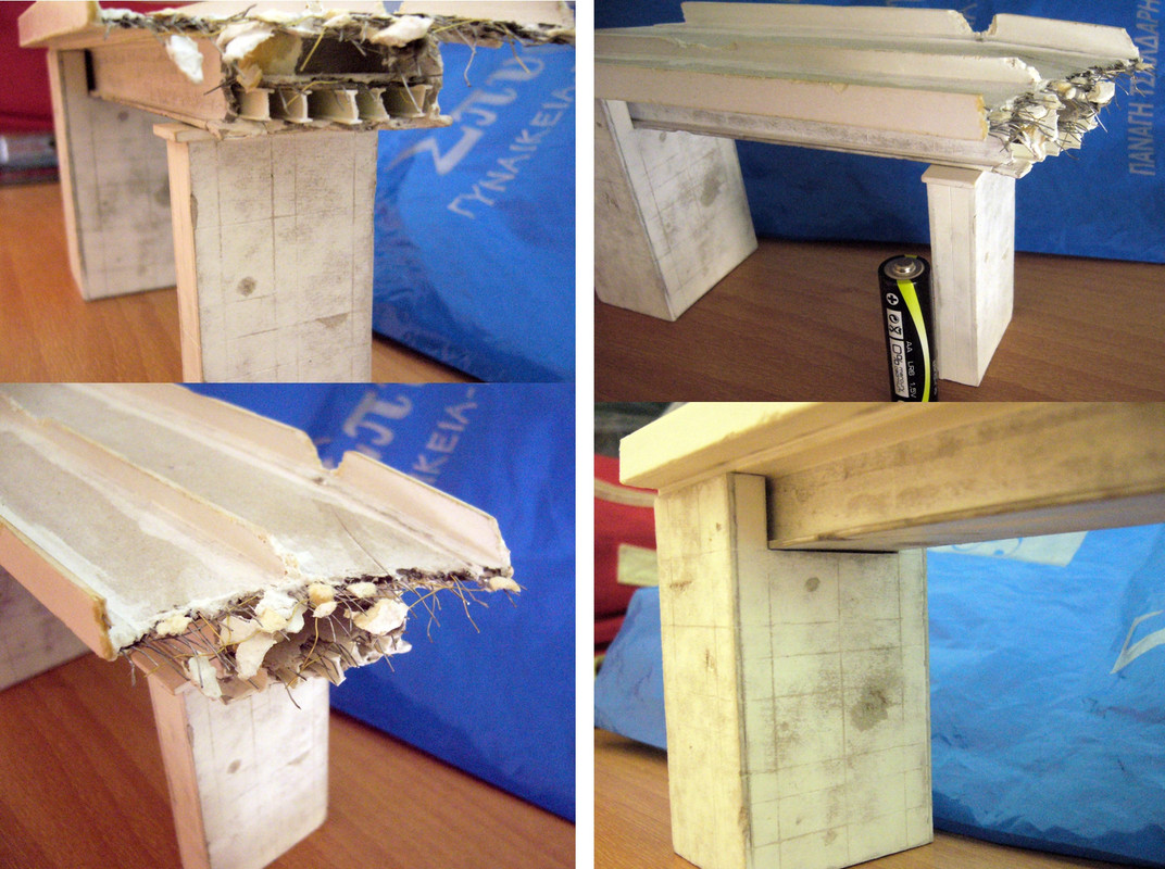 N scale destroyed bridge W.I.P. 01