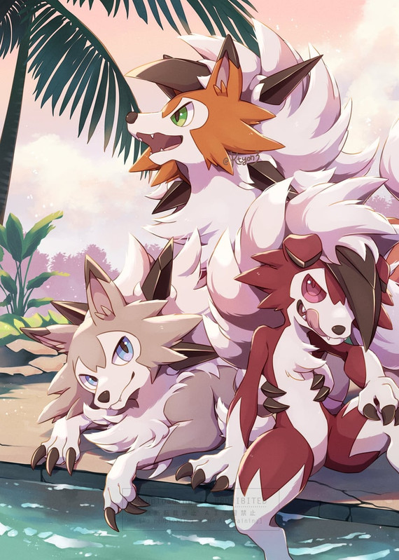 lycanroc-pokemon-drawn-by-kechon-san-sam