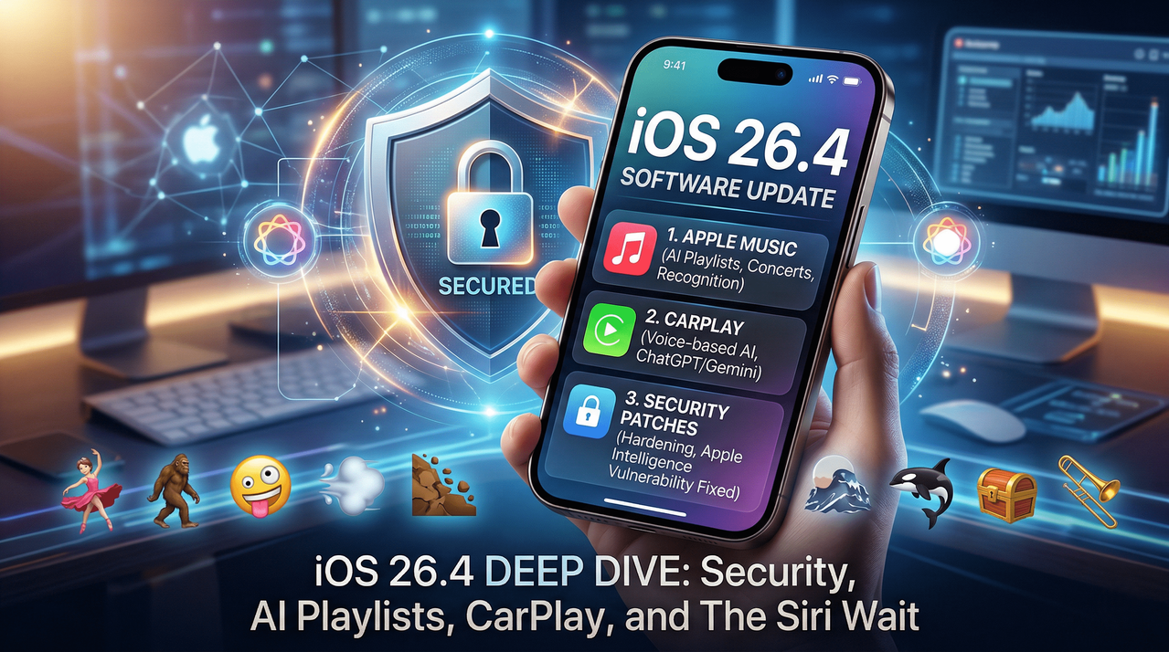 iOS 26.4 Update: AI Playlists, Security, and CarPlay News