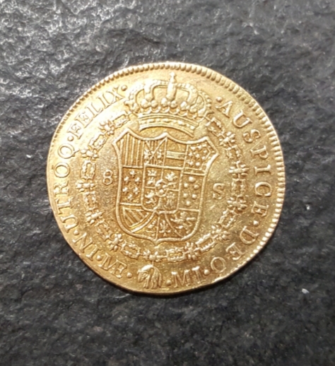 8 escudos 1787. Carlos III. Santiago. 20210313-151326