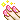 A pixel art gif of someone's painted nails, with sparkles beside them