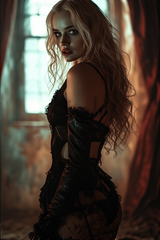 Harley-Quinn-in-black-Gothic-u-1