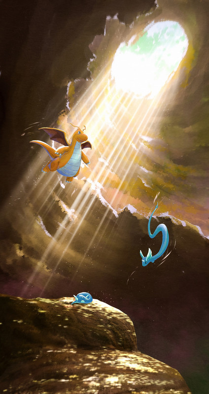 dragonite-dragonair-and-dratini-pokemon-