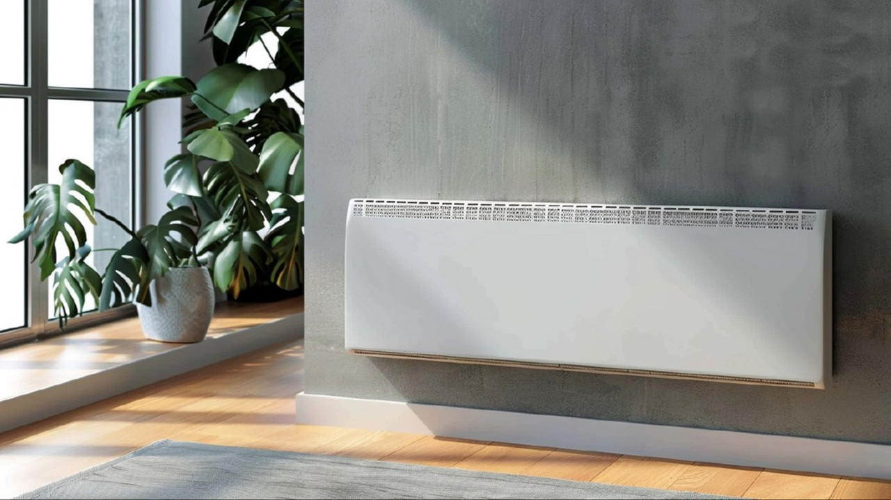 конвектор на стене