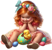 EasterGirl&Chick10AImadeByLoriM3-24