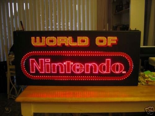 Nes. Sign world of nintendo fiber optic sign rare nes 1 ...