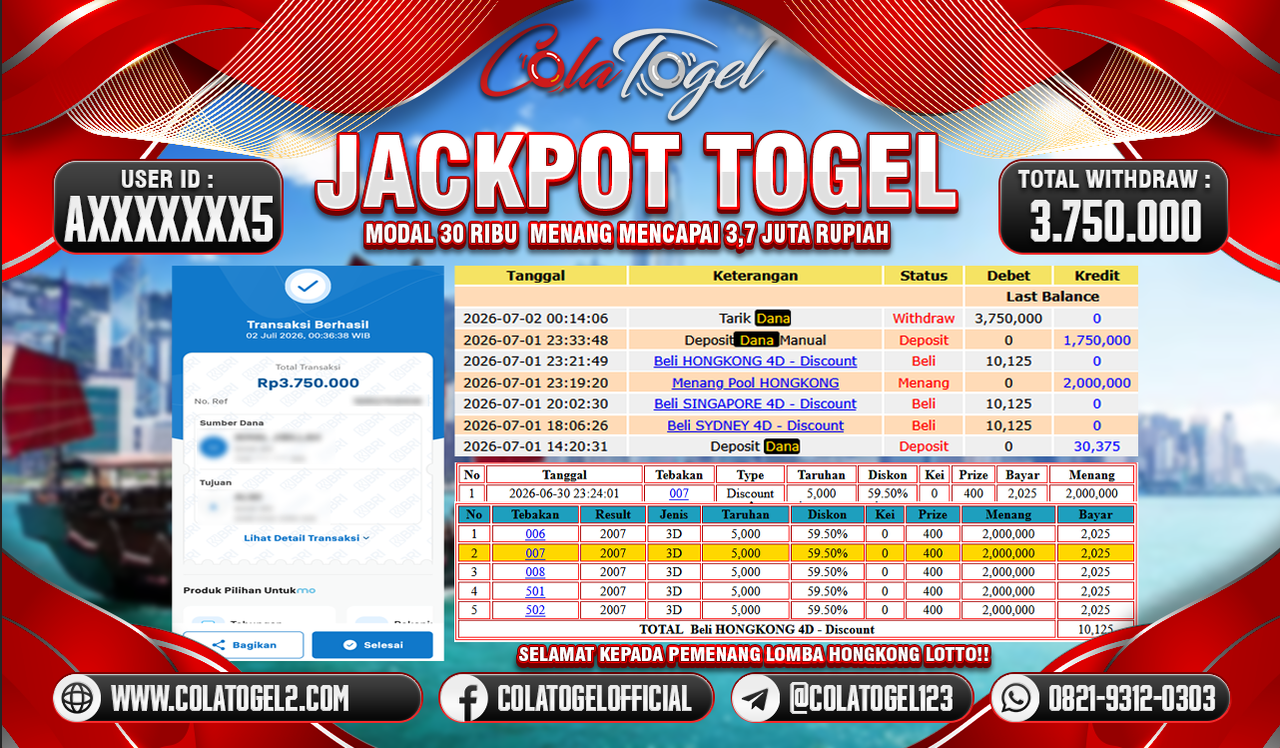 JACKPOT HONGKONG LOTTO!!