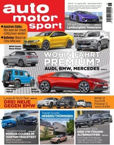 Cover: Auto Motor Und Sport Magazin No 18 vom 14  August 2025