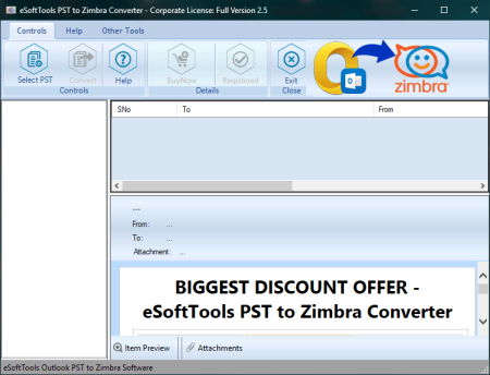 eSoftTools PST to Zimbra Converter 2.5