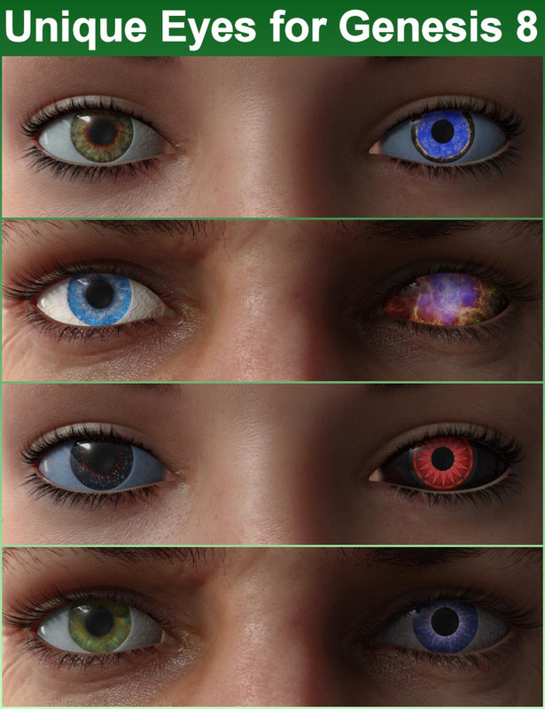 Unique Eyes for Genesis 8 (Repost)