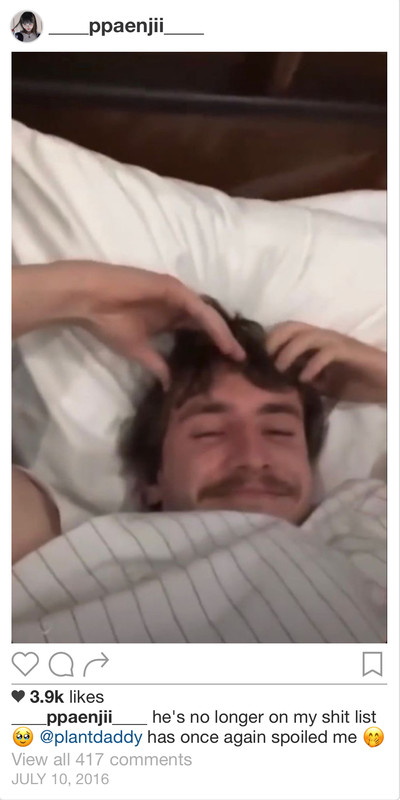 A screenshot of Pansy's Instagram post about Neville.