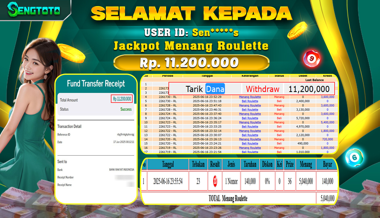 BUKTI PEMBAYARAN LIVEGAME ROULETTE