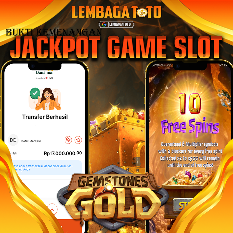 BUKTI JACKPOT 02 OCTOBER LEMBAGATOTO GEMSTONES GOLD Rp.17.000.000,- LUNAS