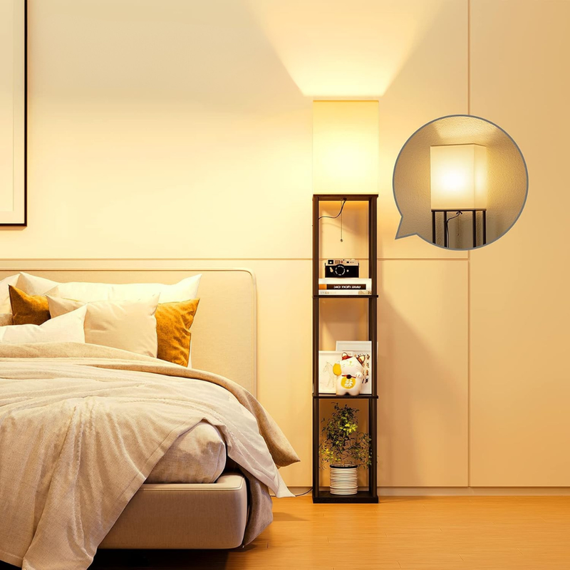 SUNMORY Floor Lamp with Shelves
