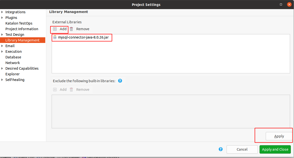 library management katalon studio
